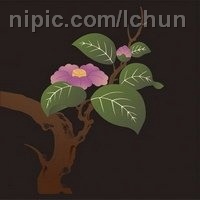 日本传统图案矢量素材77花卉植物图片