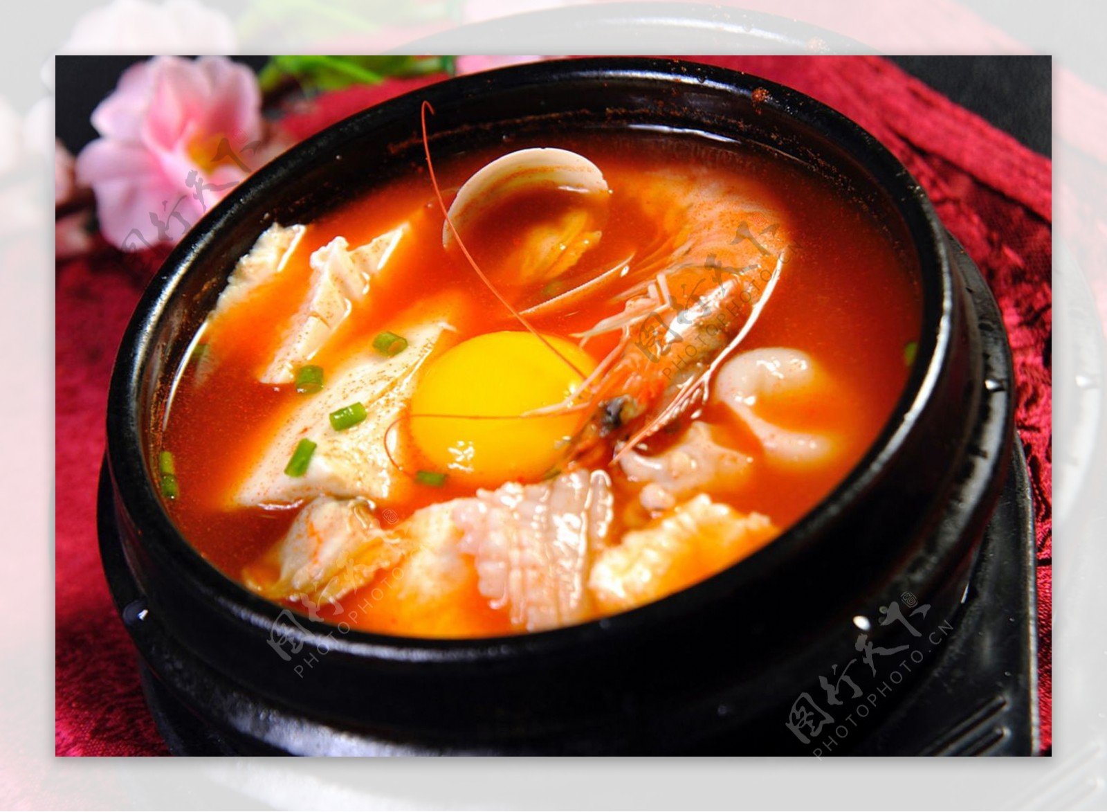 海鲜豆腐汤图片