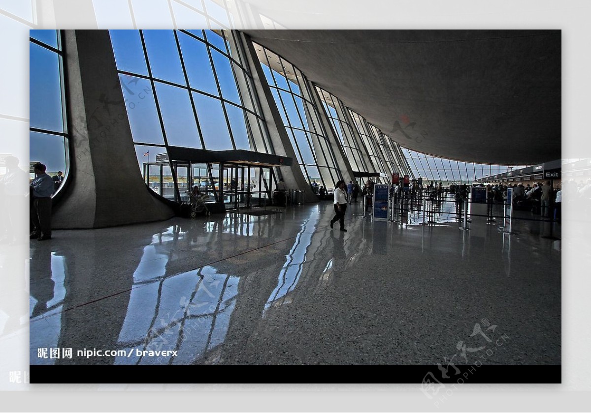 玻璃建筑机场图片