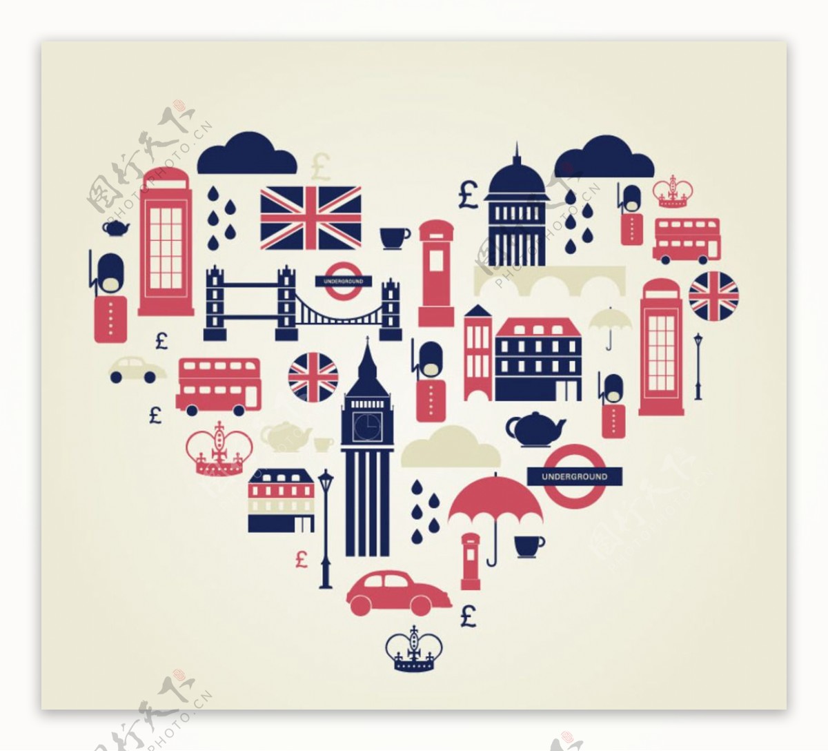 心型英国伦敦旅游图片