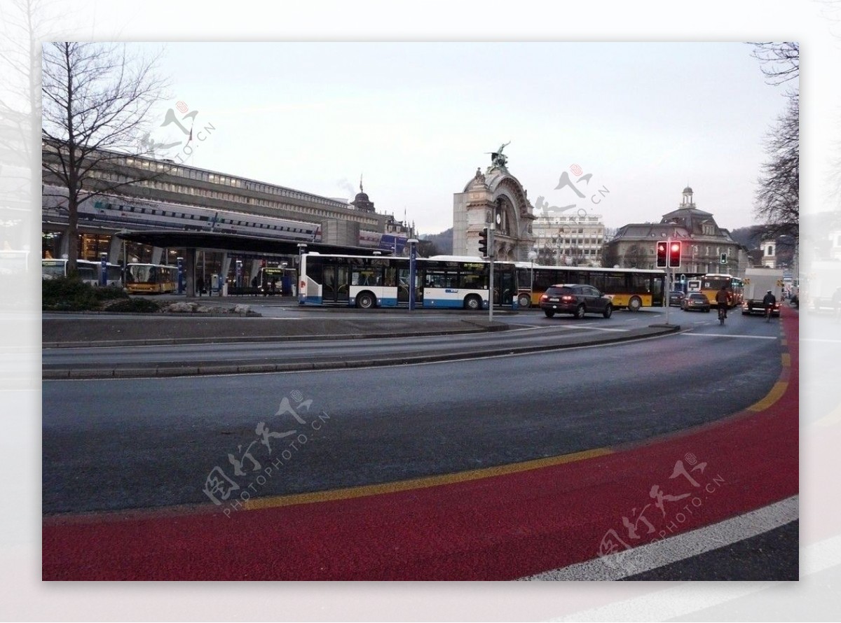 瑞士硫森车站广场图片