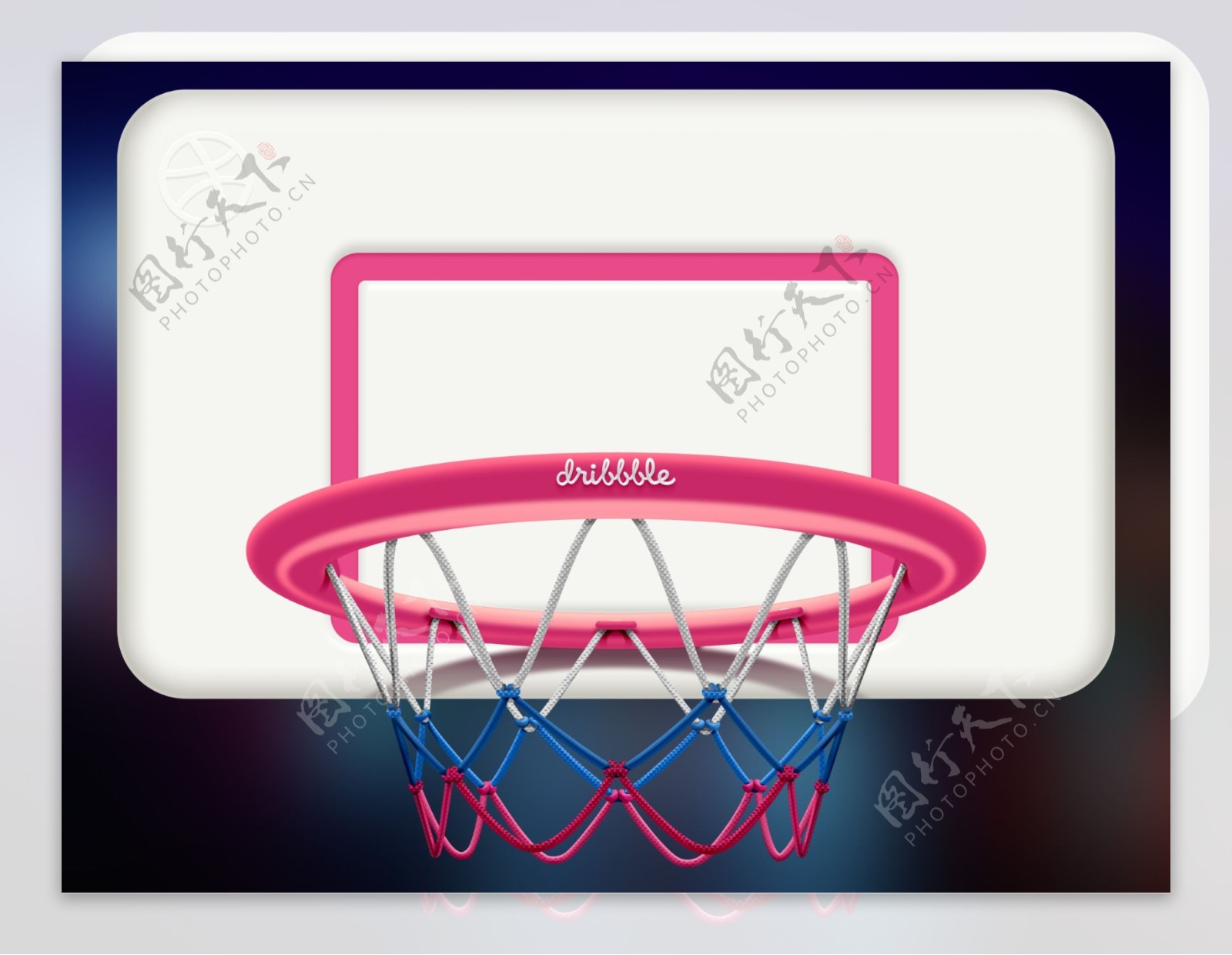 手绘篮球框图片