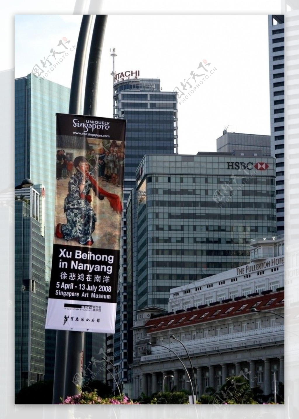 新加坡国立美术馆的徐悲鸿画展广告图片