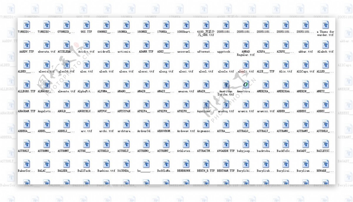 800多款字体文件下载图片