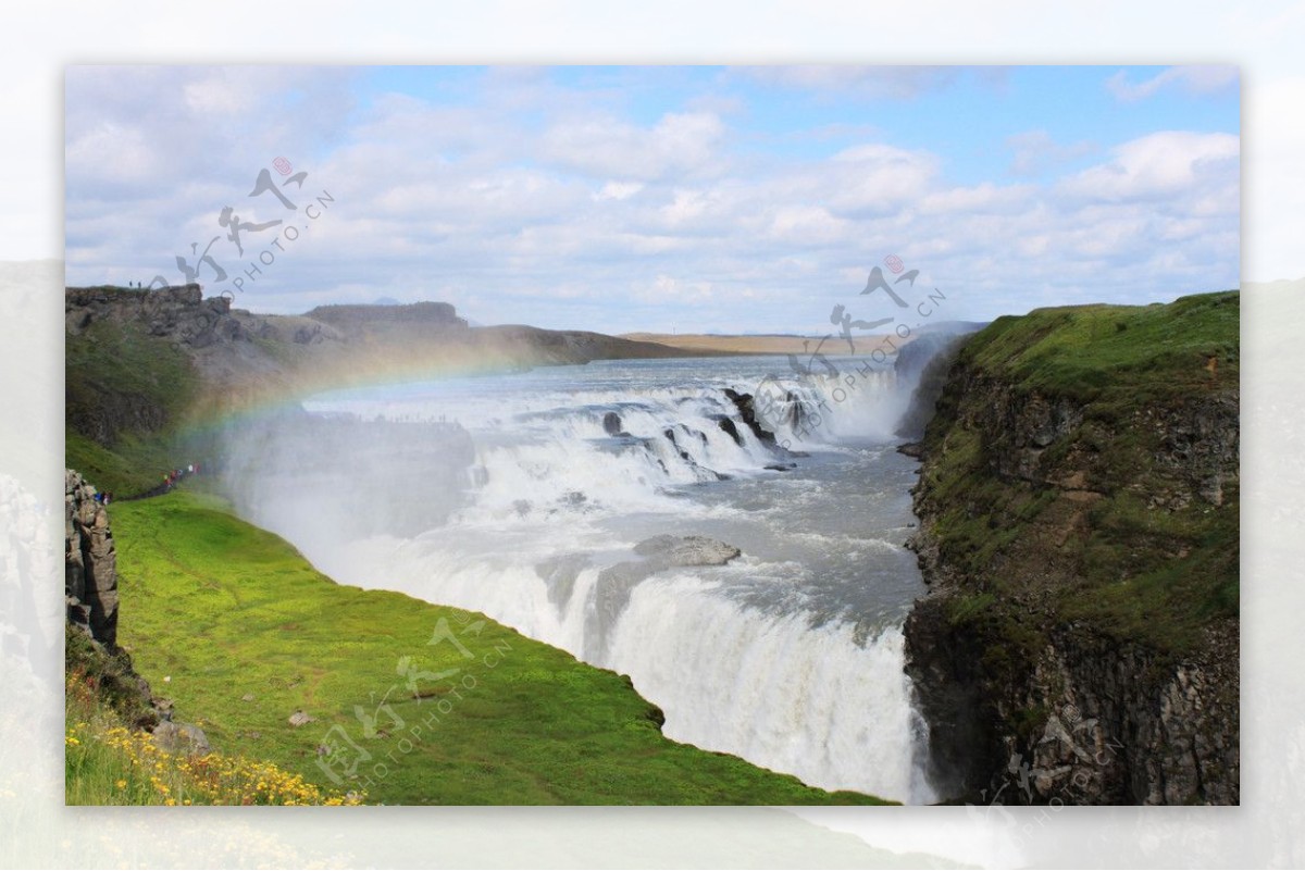 冰岛瀑布图片