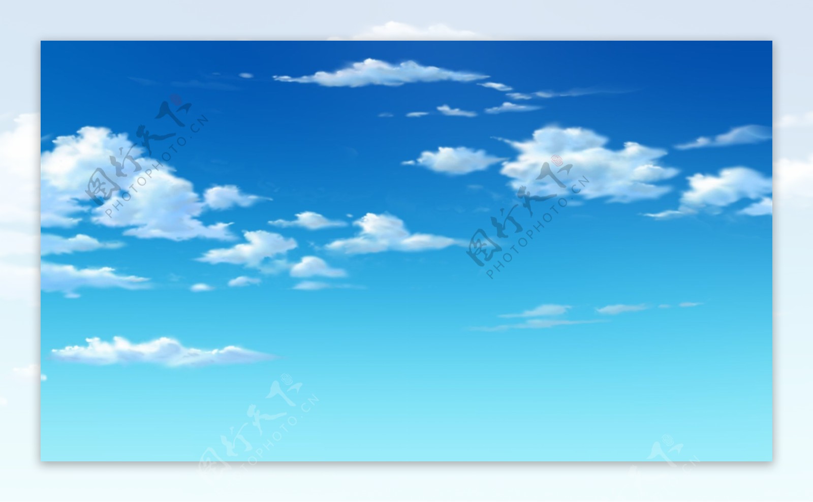 动画背景蓝天云彩图片