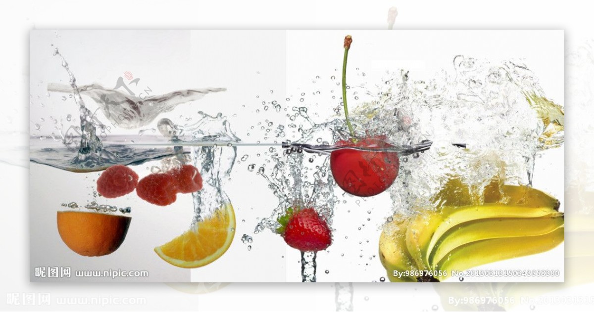 水和水果图片