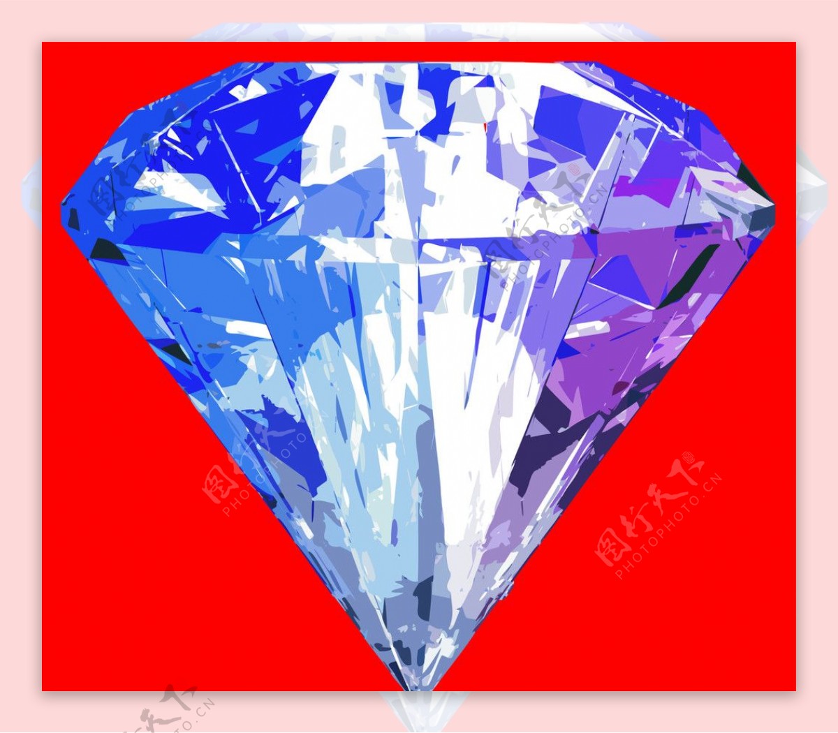 卡通蓝色钻石png元素图片素材-编号29369581-图行天下