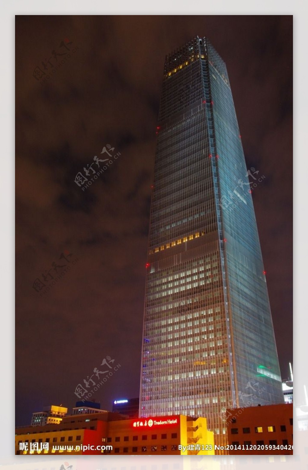 北京国贸大厦夜景图片