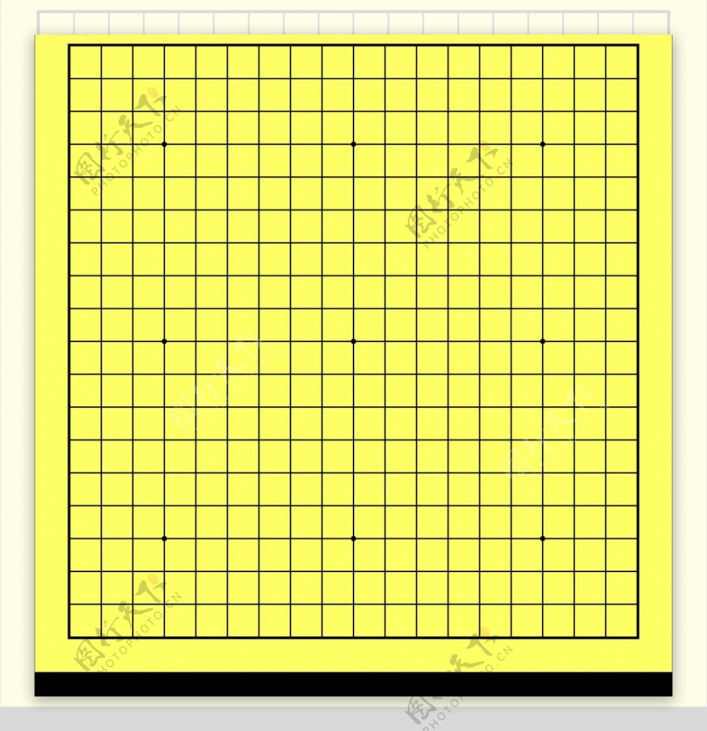 标准日式围棋盘矢量图图片