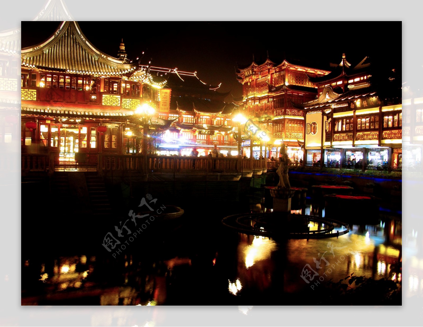 上海老城隍庙夜景图片
