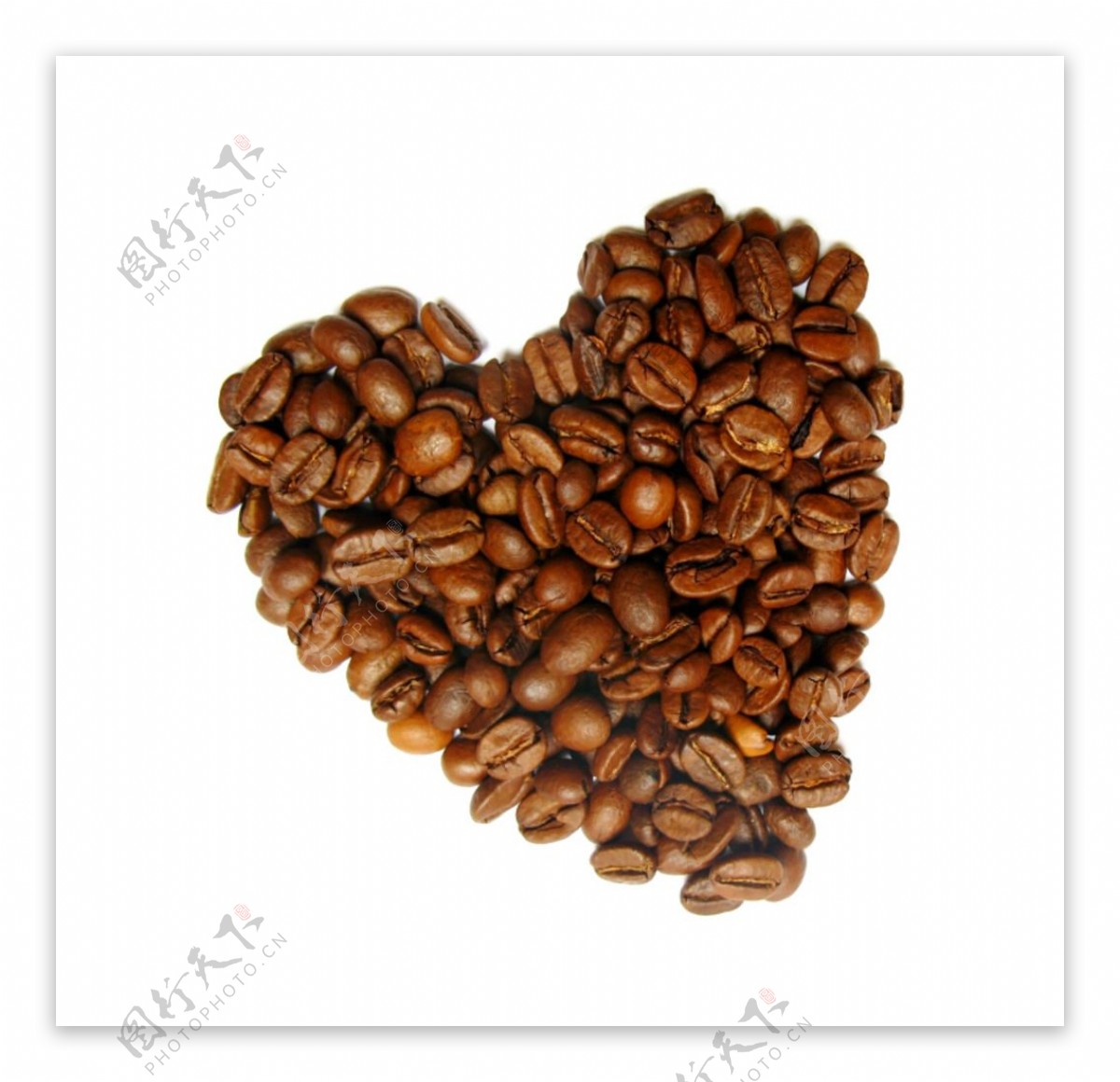 心形咖啡豆高清图图片