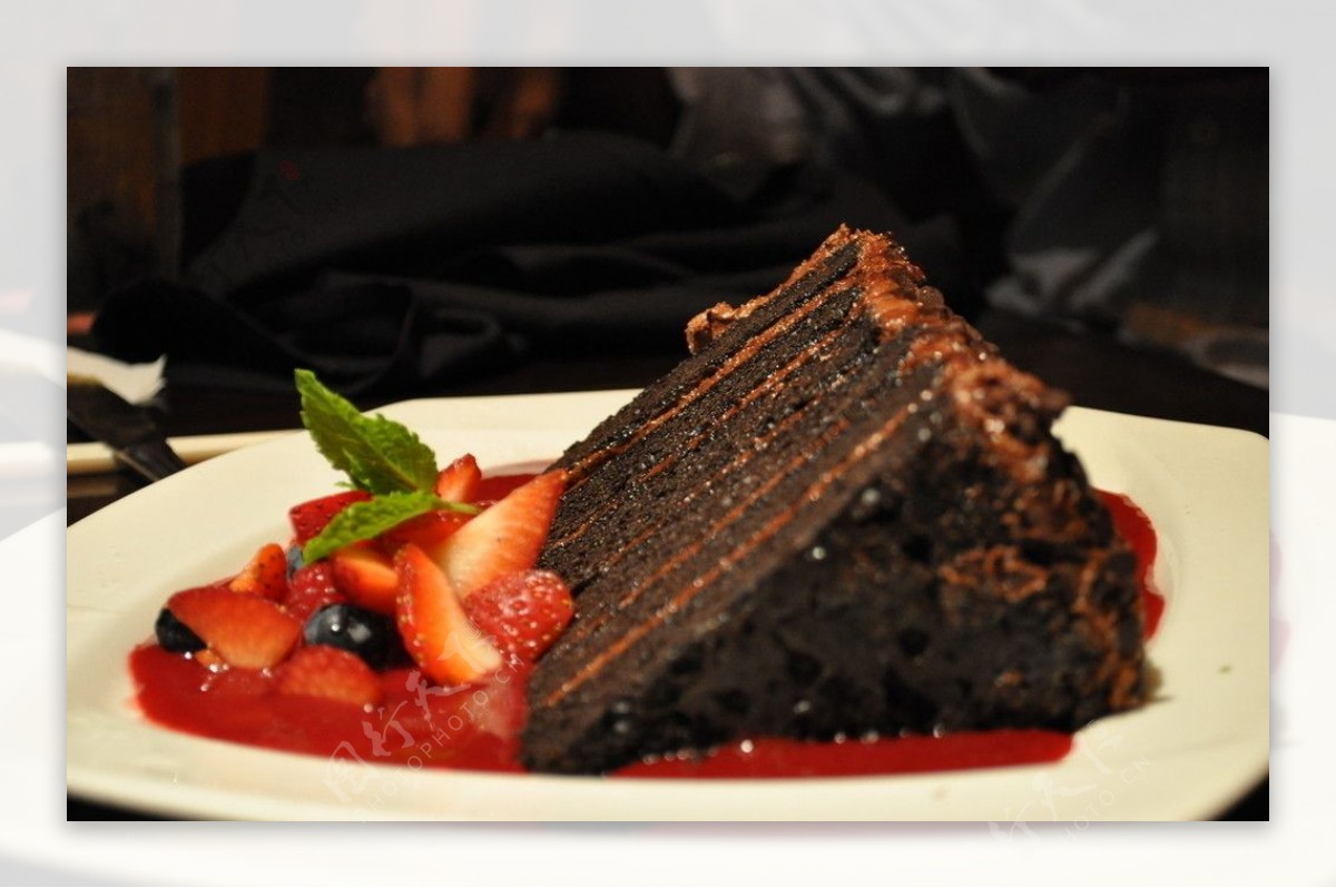 超级美味巧克力蛋糕图片