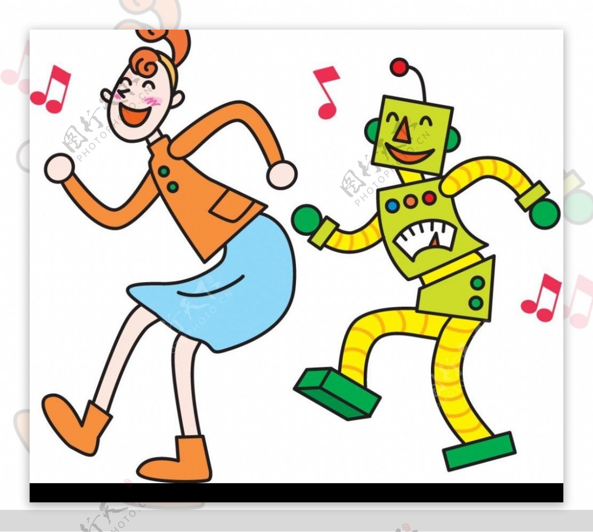 机器人与人跳舞图片