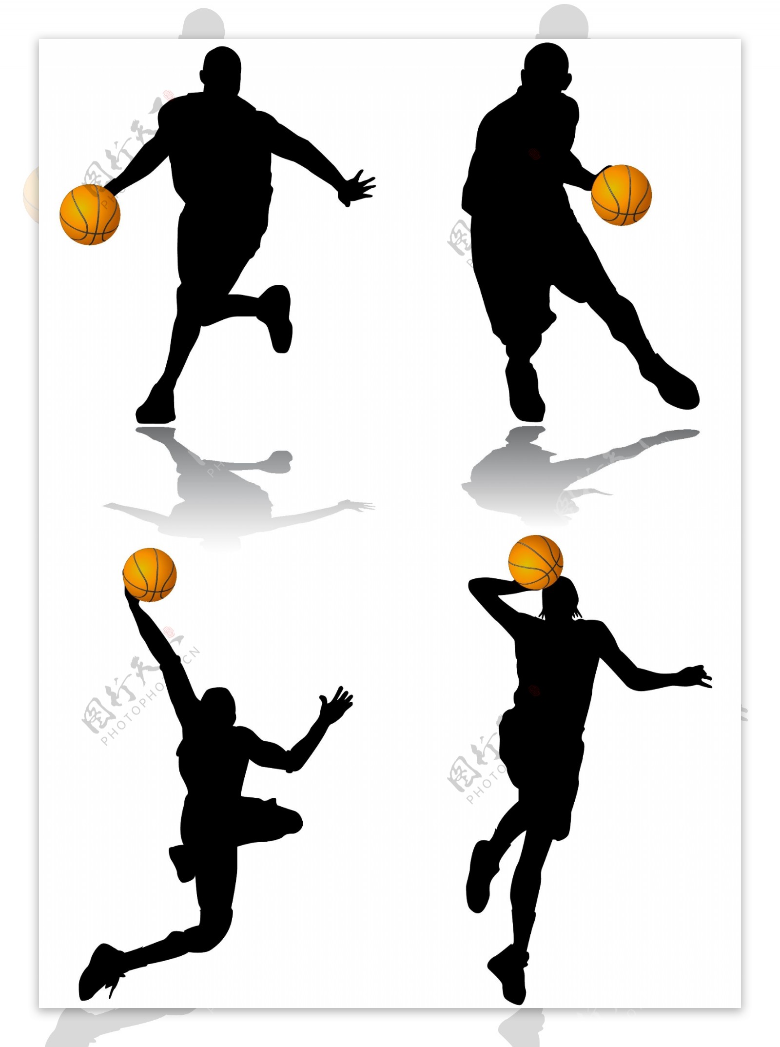4个打篮球的人图片