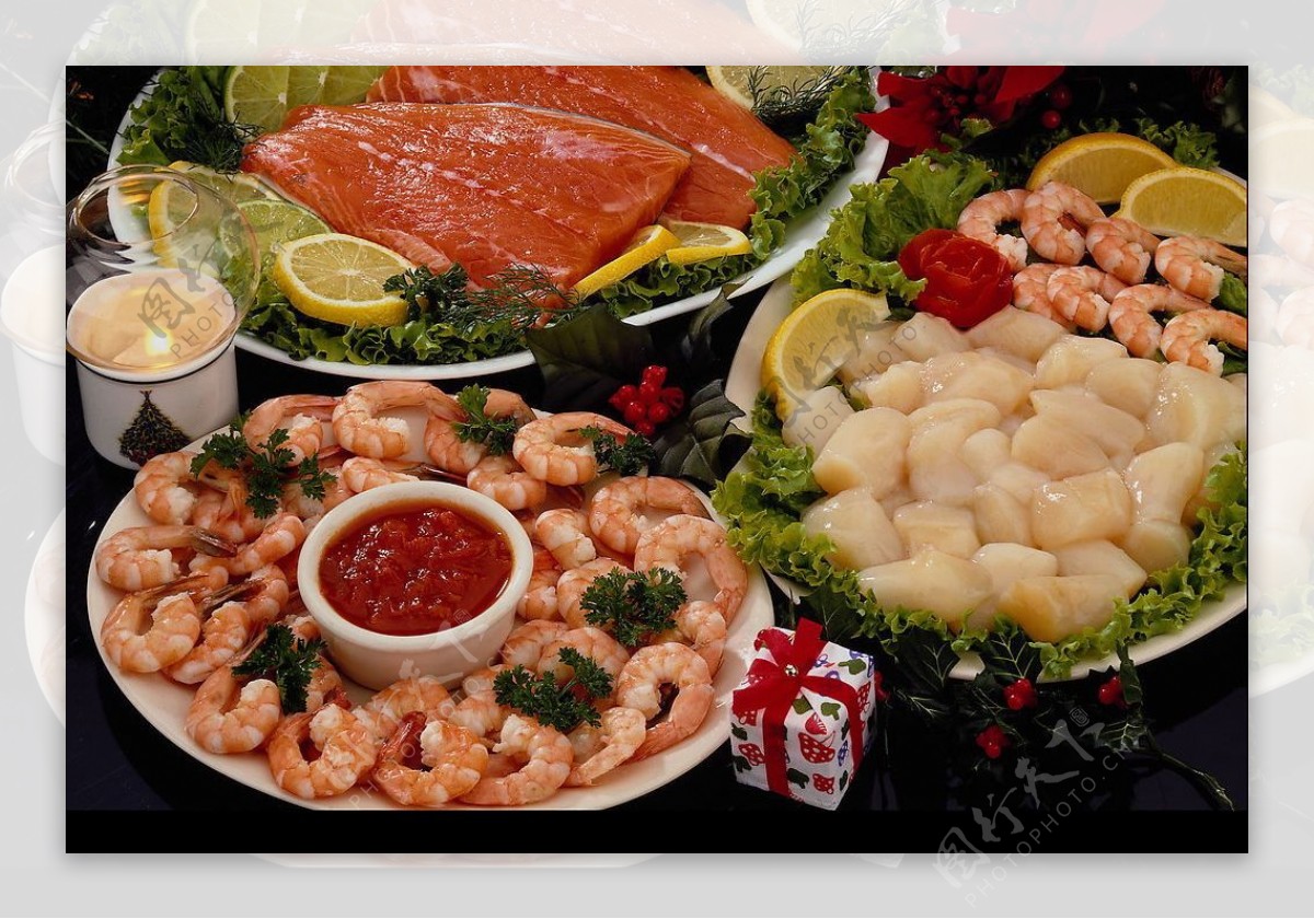 海鲜大餐西餐食物高精度素材图片
