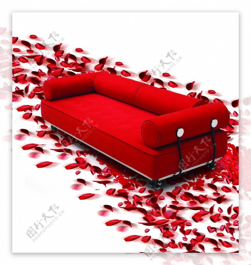 红沙发图片