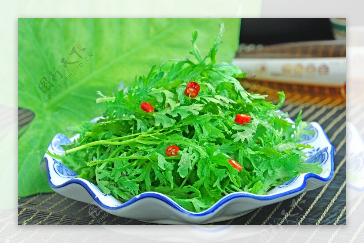 生拌茼蒿蔬菜图片