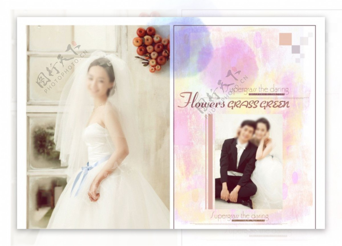 韩式跨页婚纱模板图片