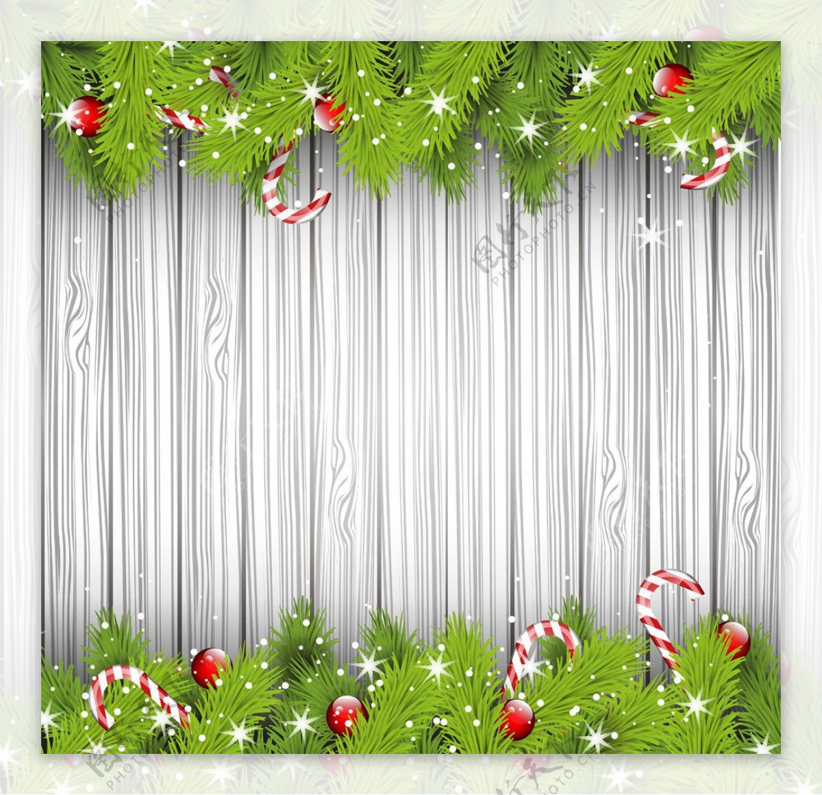 圣诞木纹背景图片