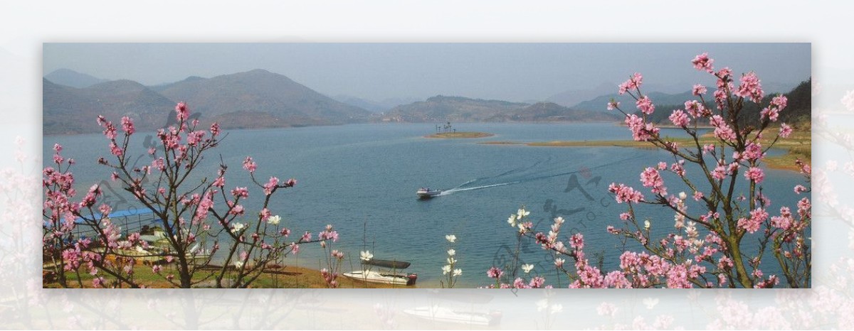 湖北咸宁金桂湖远景图片