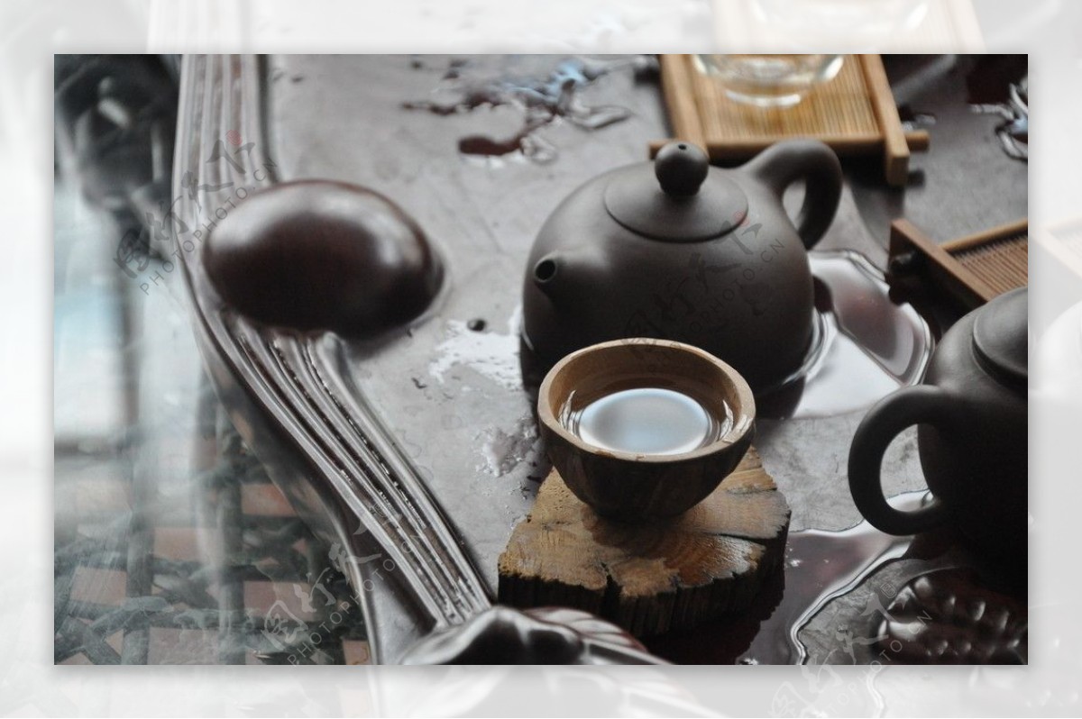 普洱茶茶壶摄影图片