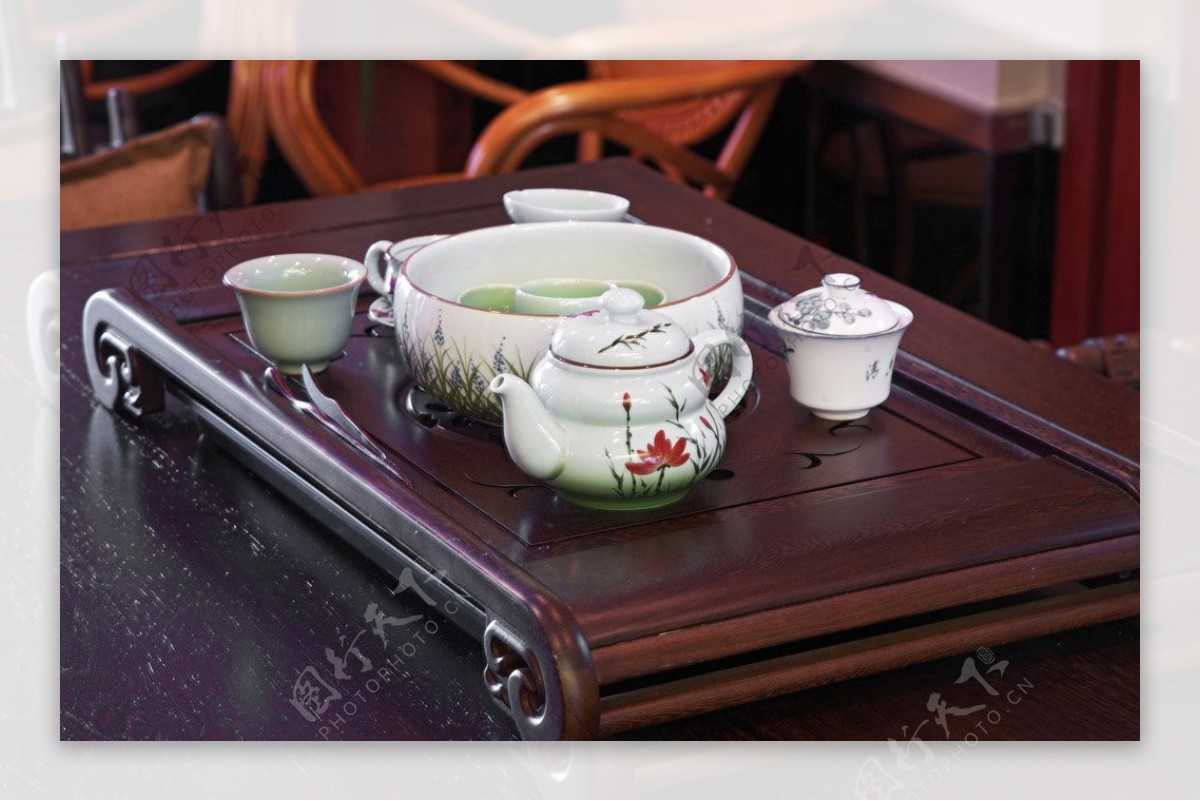 中式茶具图片