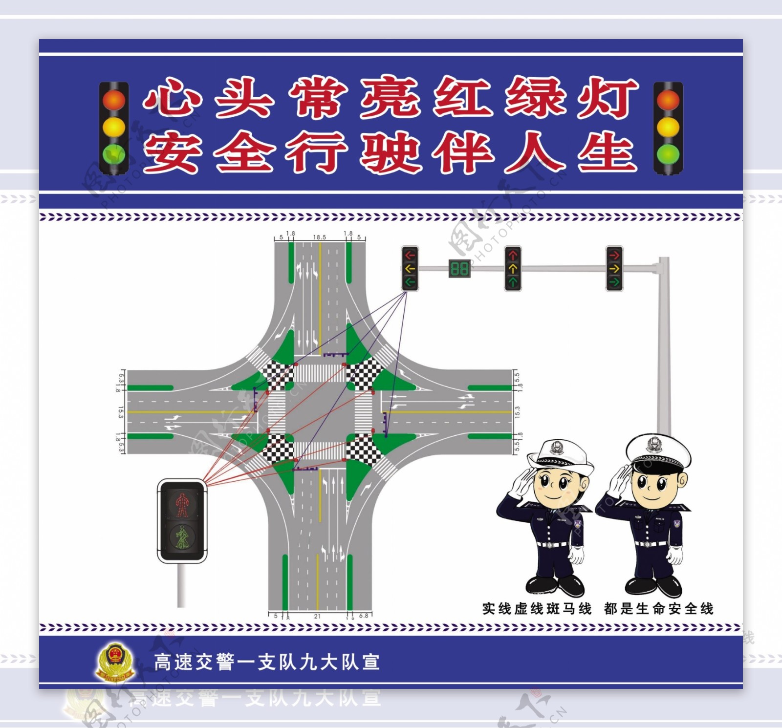 交警安全宣传设计图片