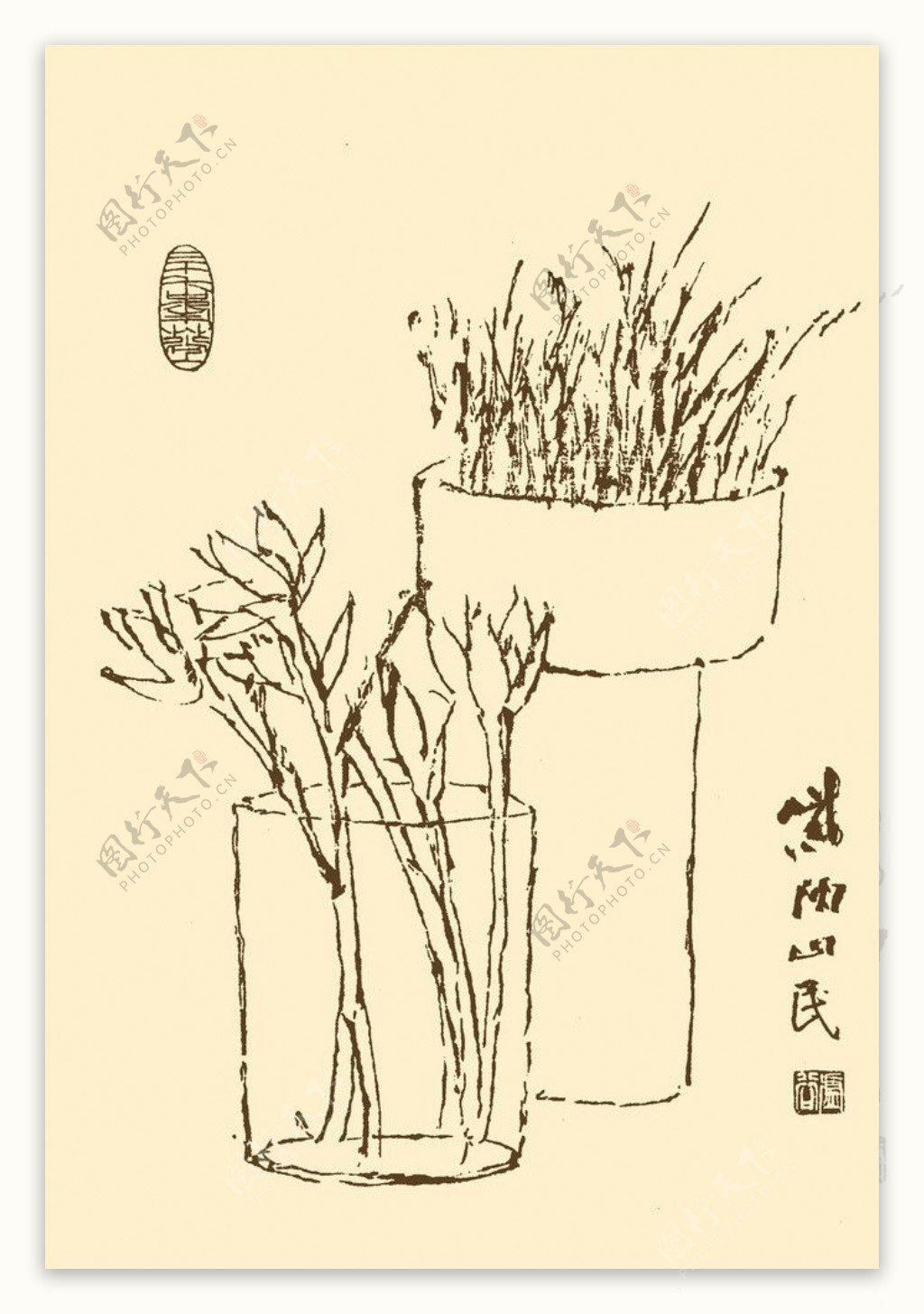 芥子园画谱花卉图片