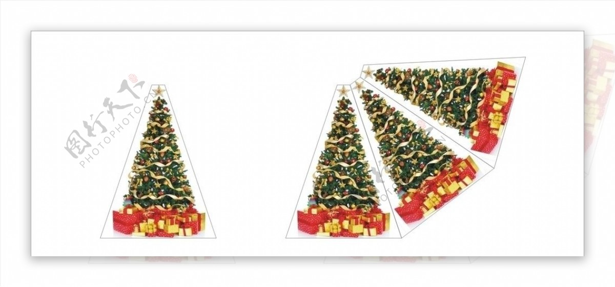 三角圣诞树图片