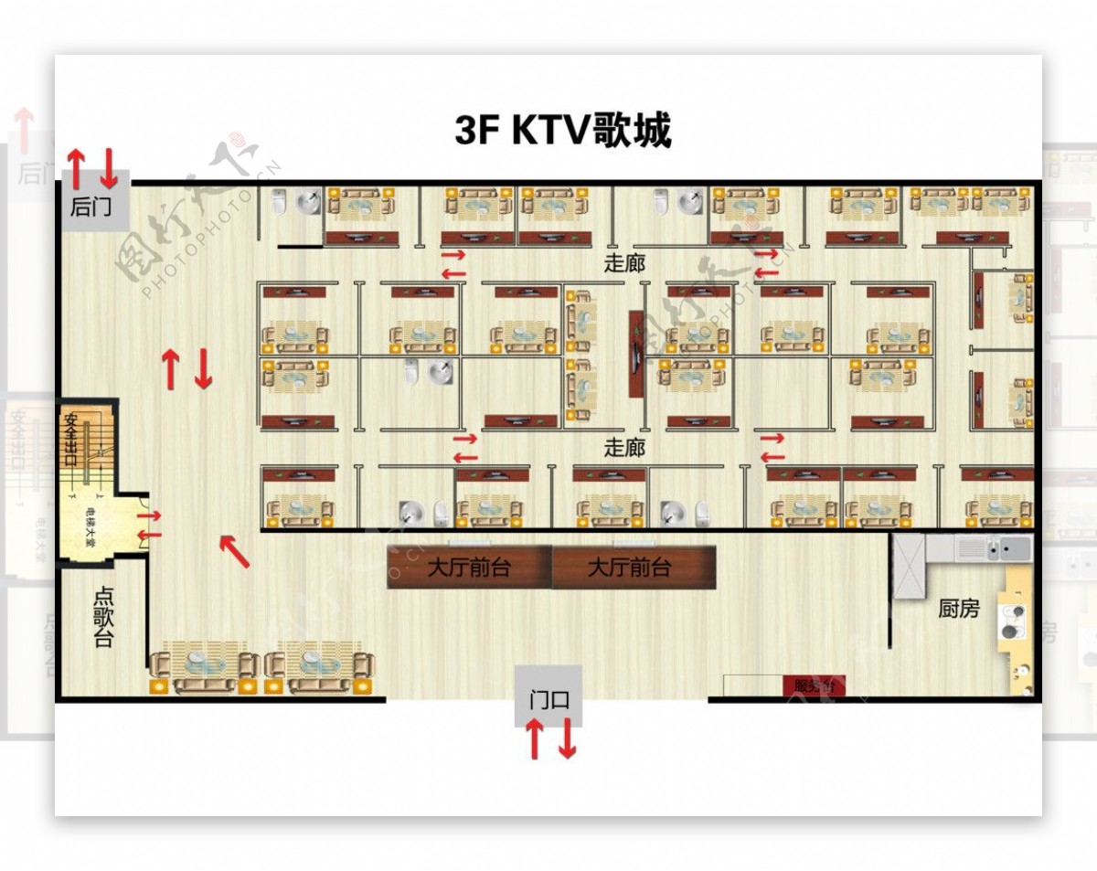 KTV歌舞厅规划图图片