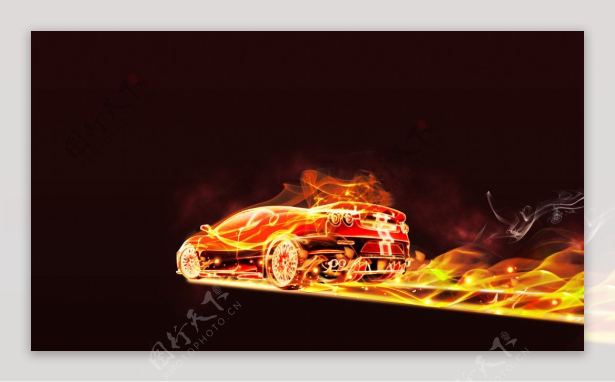 火焰跑车图片