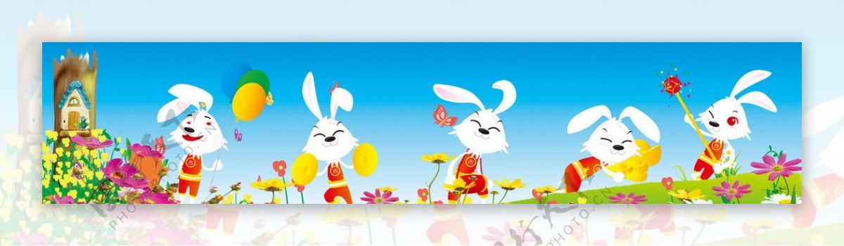 兔子宣传板图片