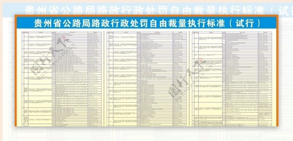 政行政处罚自由裁量执行标准图片