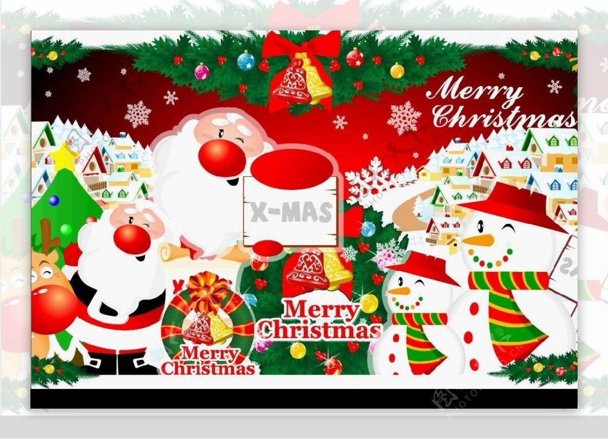 三套缤纷的圣诞画面韩国AI图片