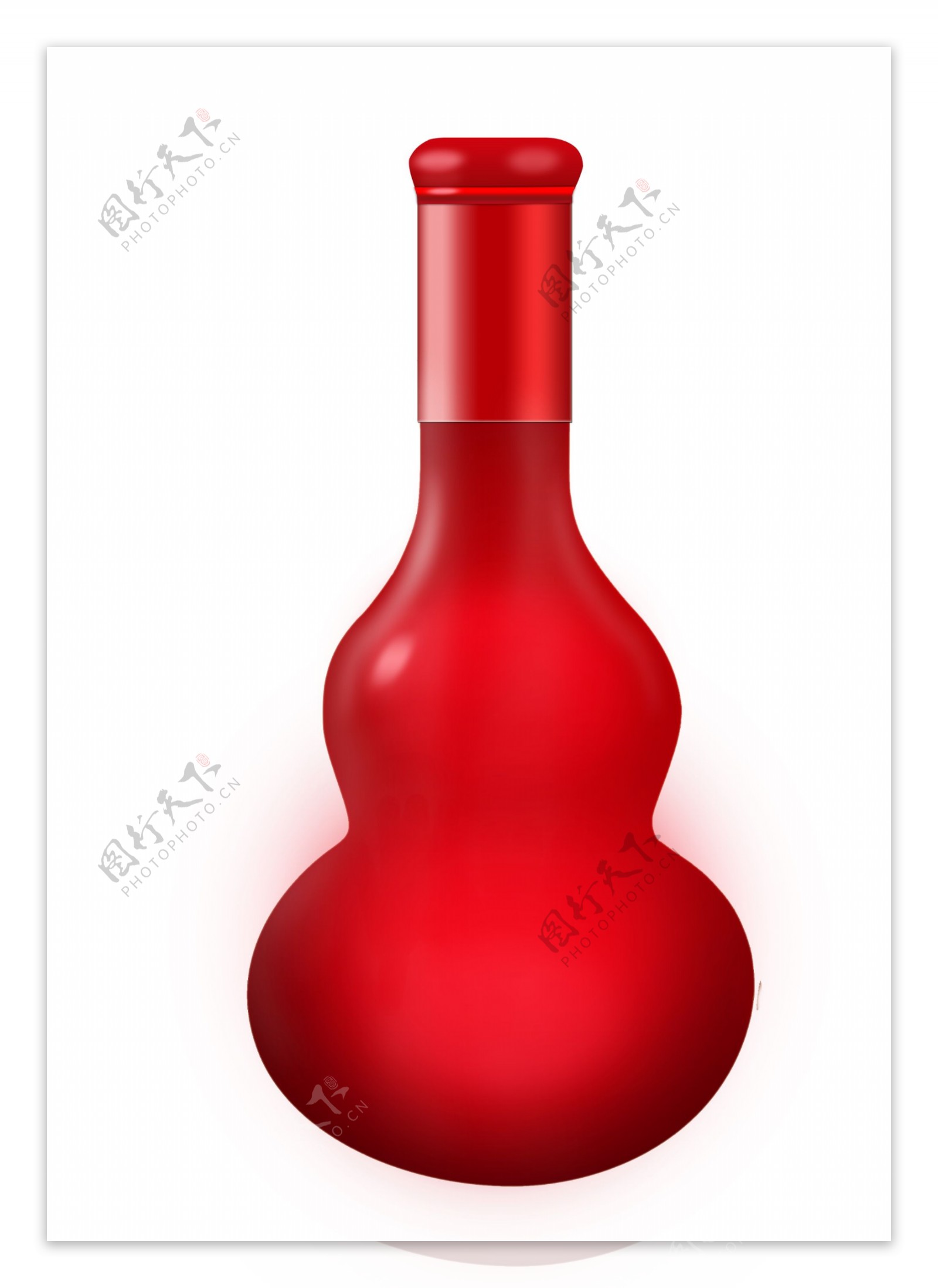 红色葫芦酒瓶图片