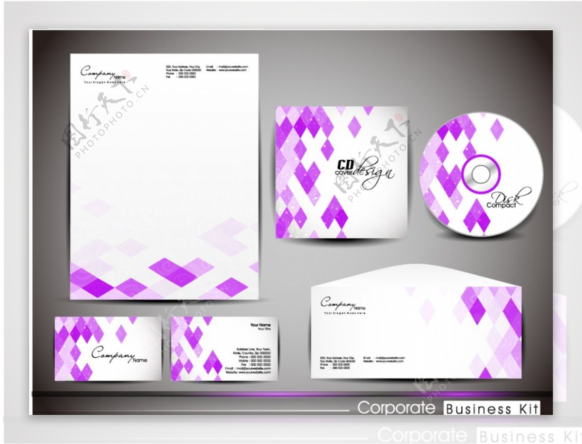 紫色VI设计图片