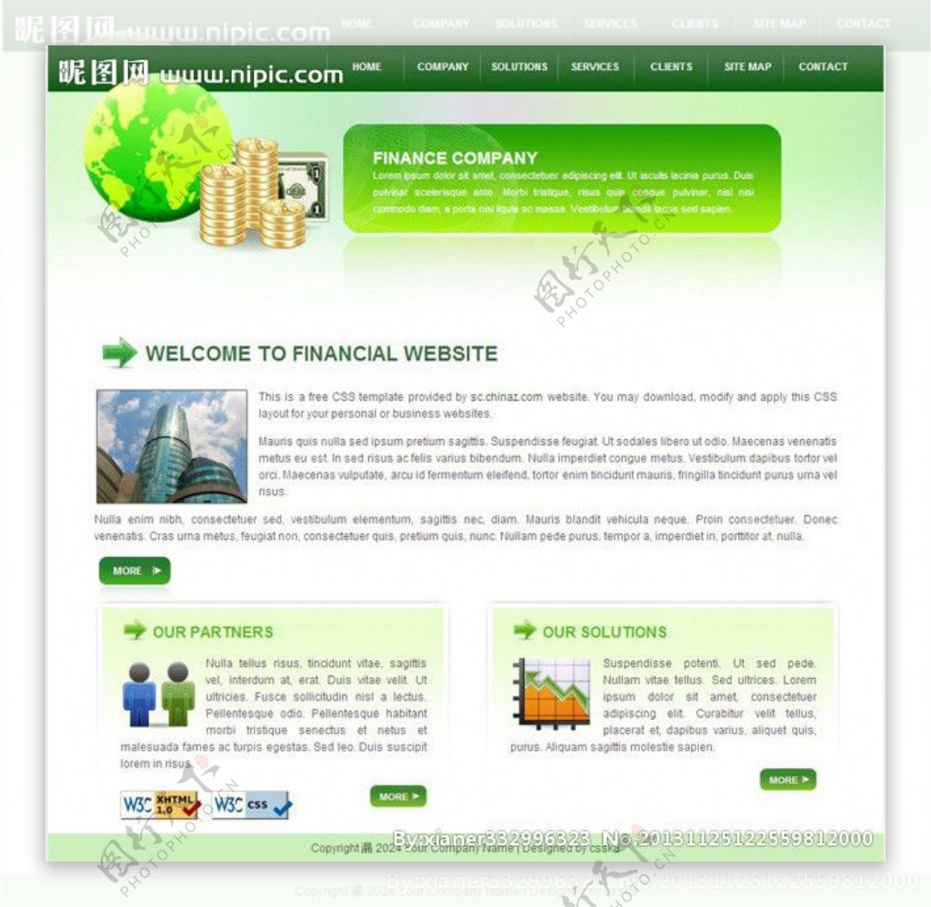 金融商业网页模板图片