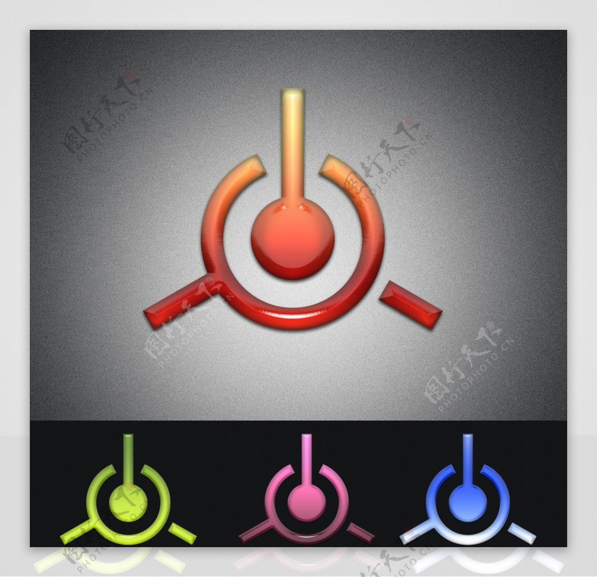 闹钟水晶Logo设计图片