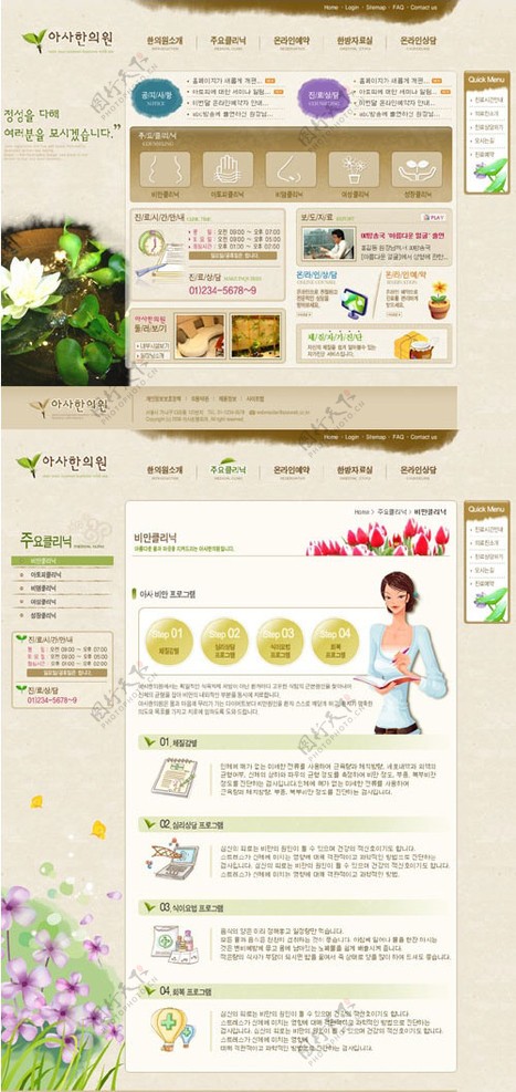 韩国鲜花植物类网站图片