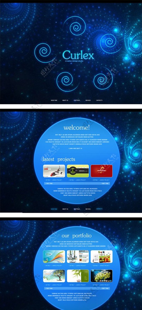 国外精品flash网站模板图片