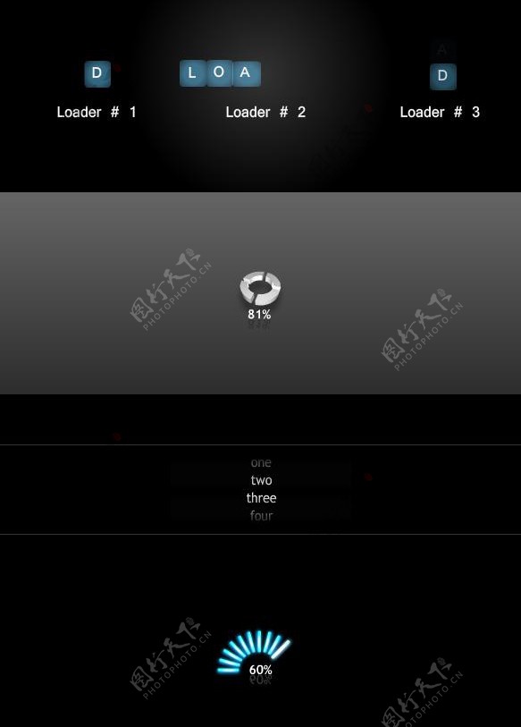 三款创意设计Flashloading素材源文件图片