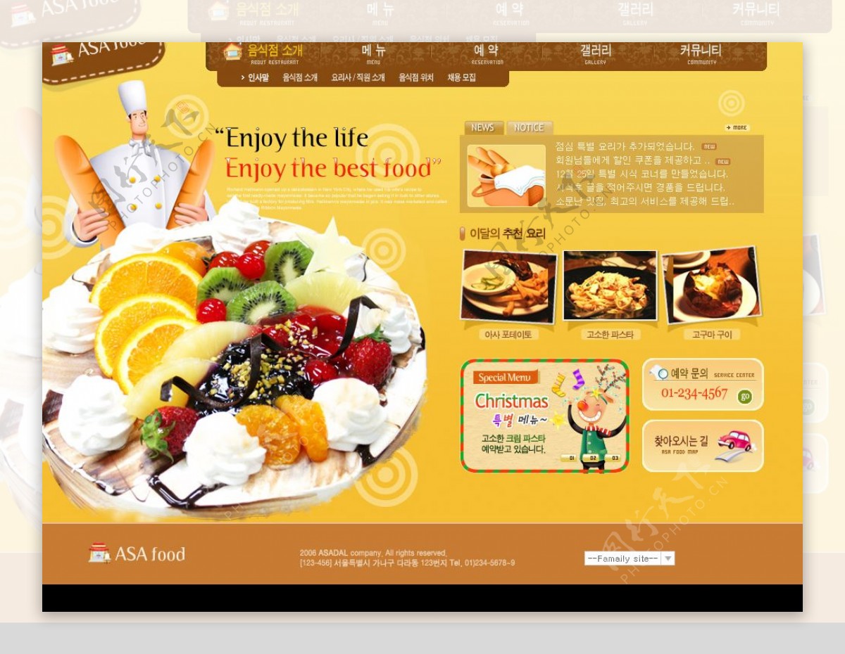 网页模板食物图片