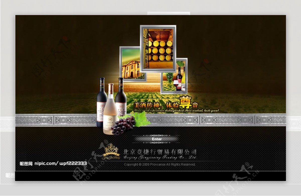 葡萄酒网站引导面图片