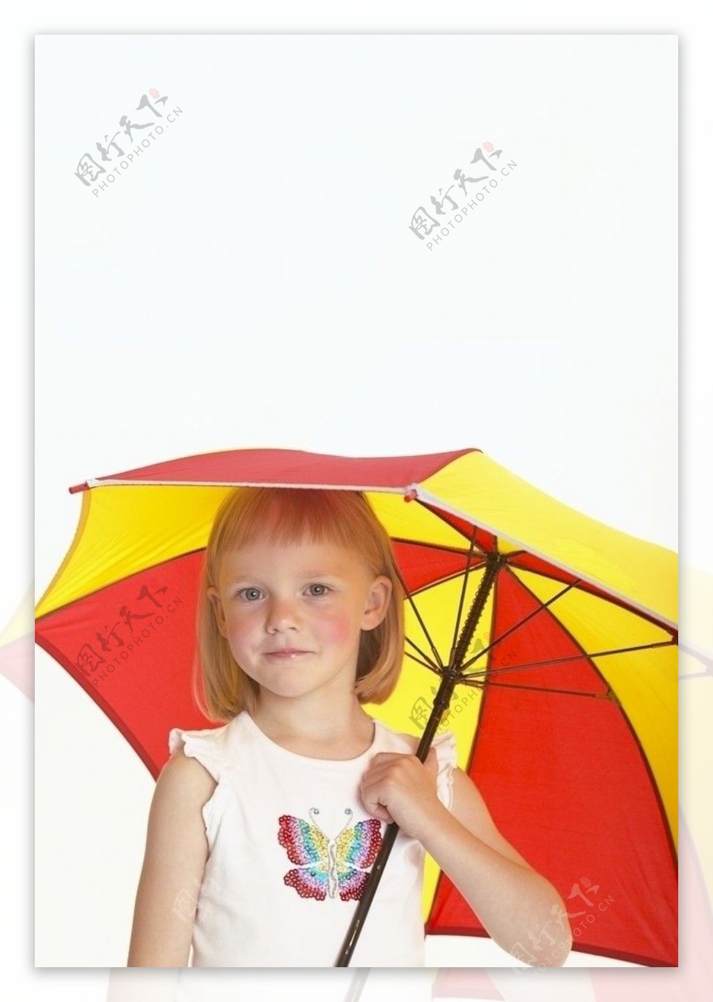 打雨伞的小美女图片