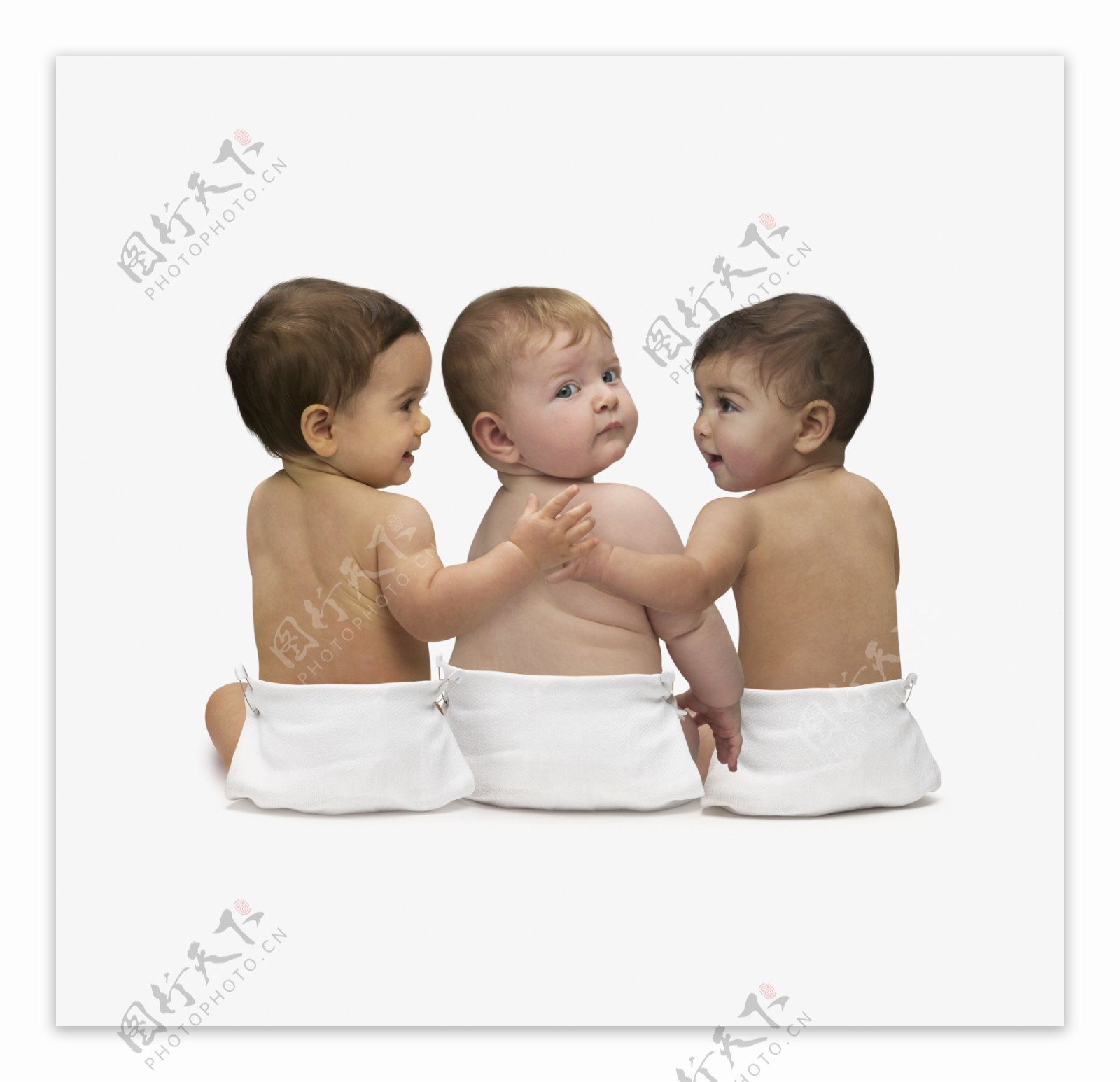 三个可爱婴儿宝宝图片