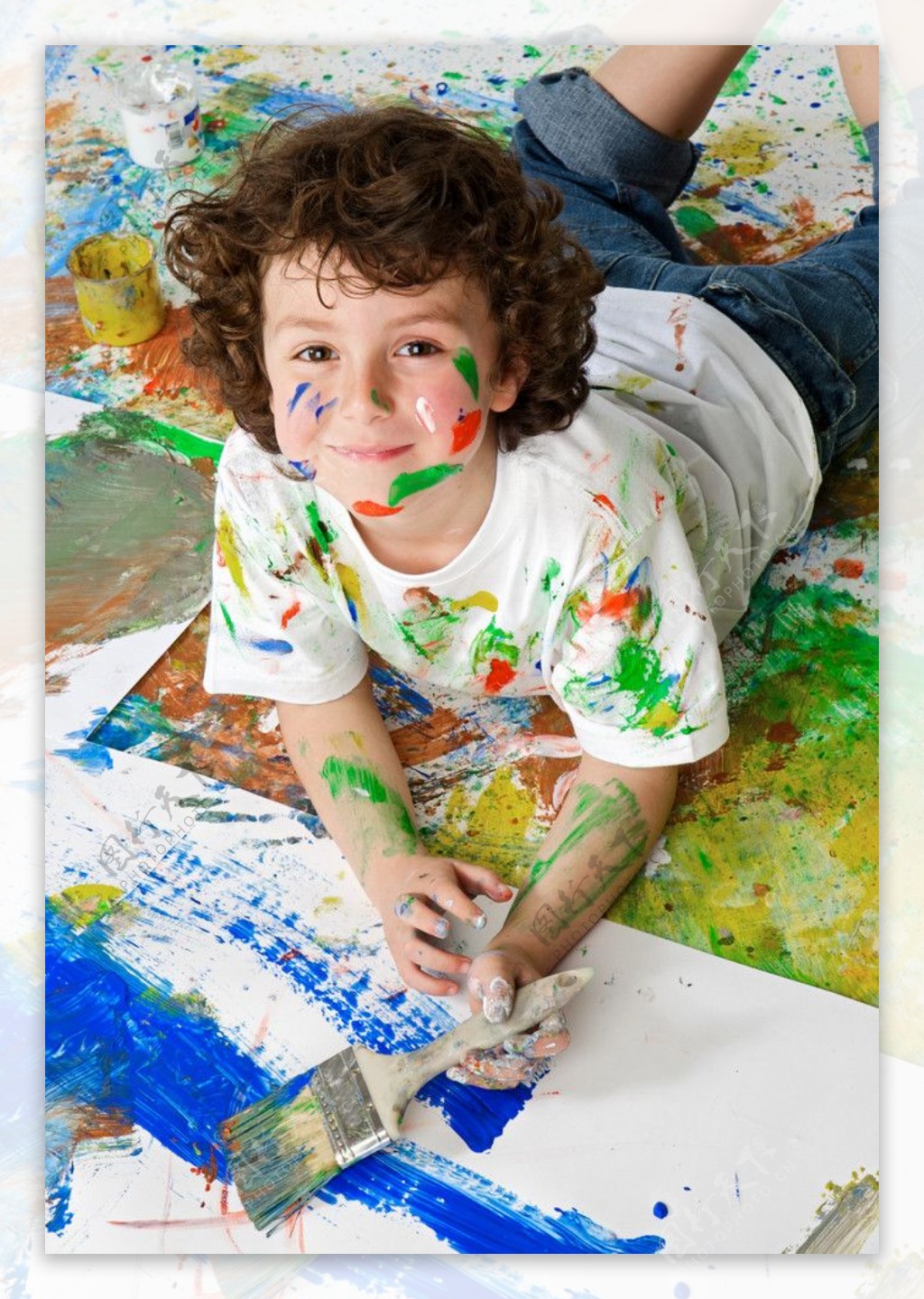 油漆儿童图片