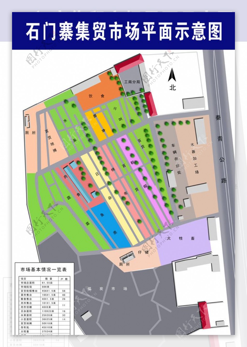 抚宁县石门寨市场平面示意图图片
