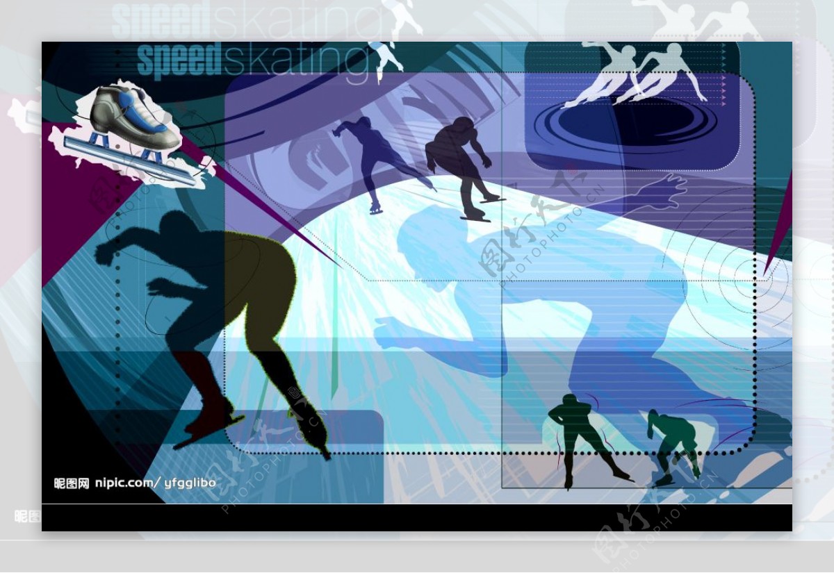 抽像速度划冰运动2图片