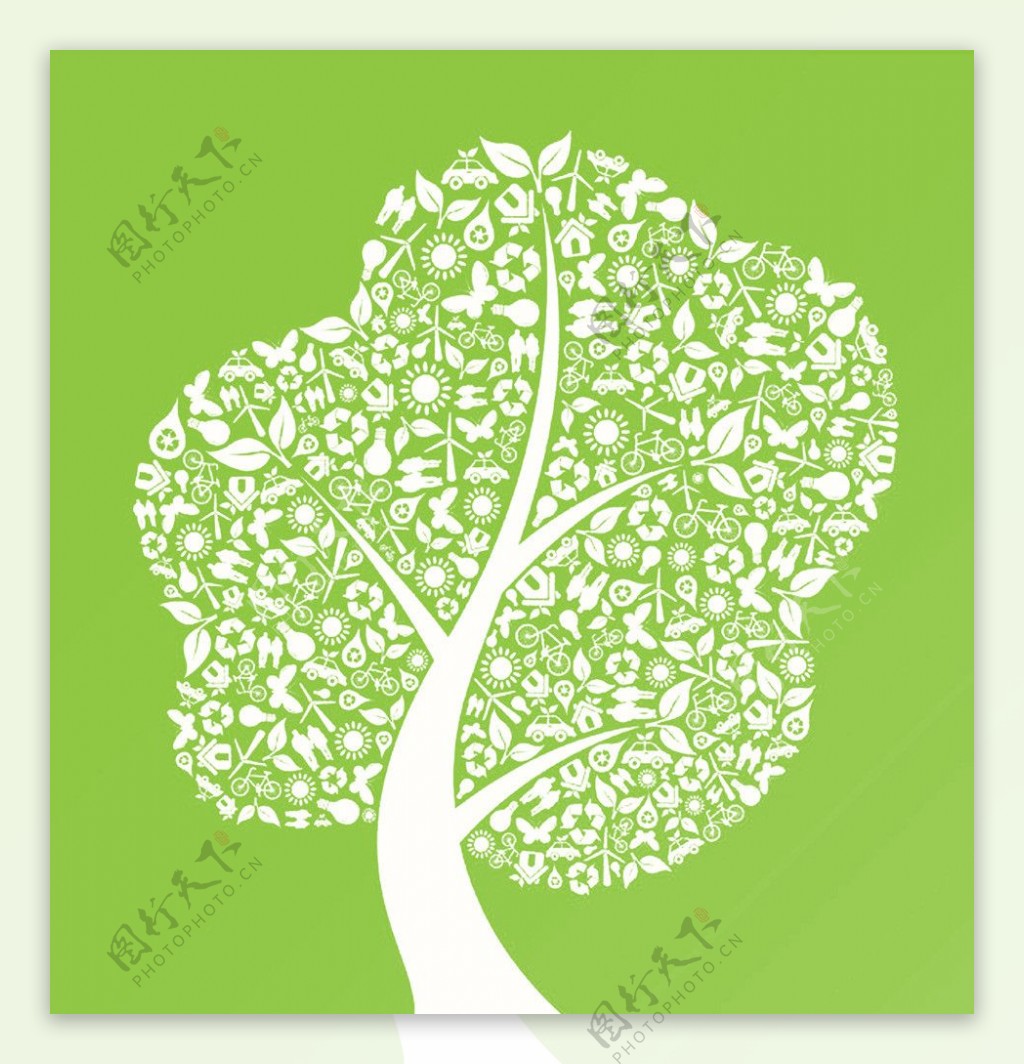 绿色健康树图片